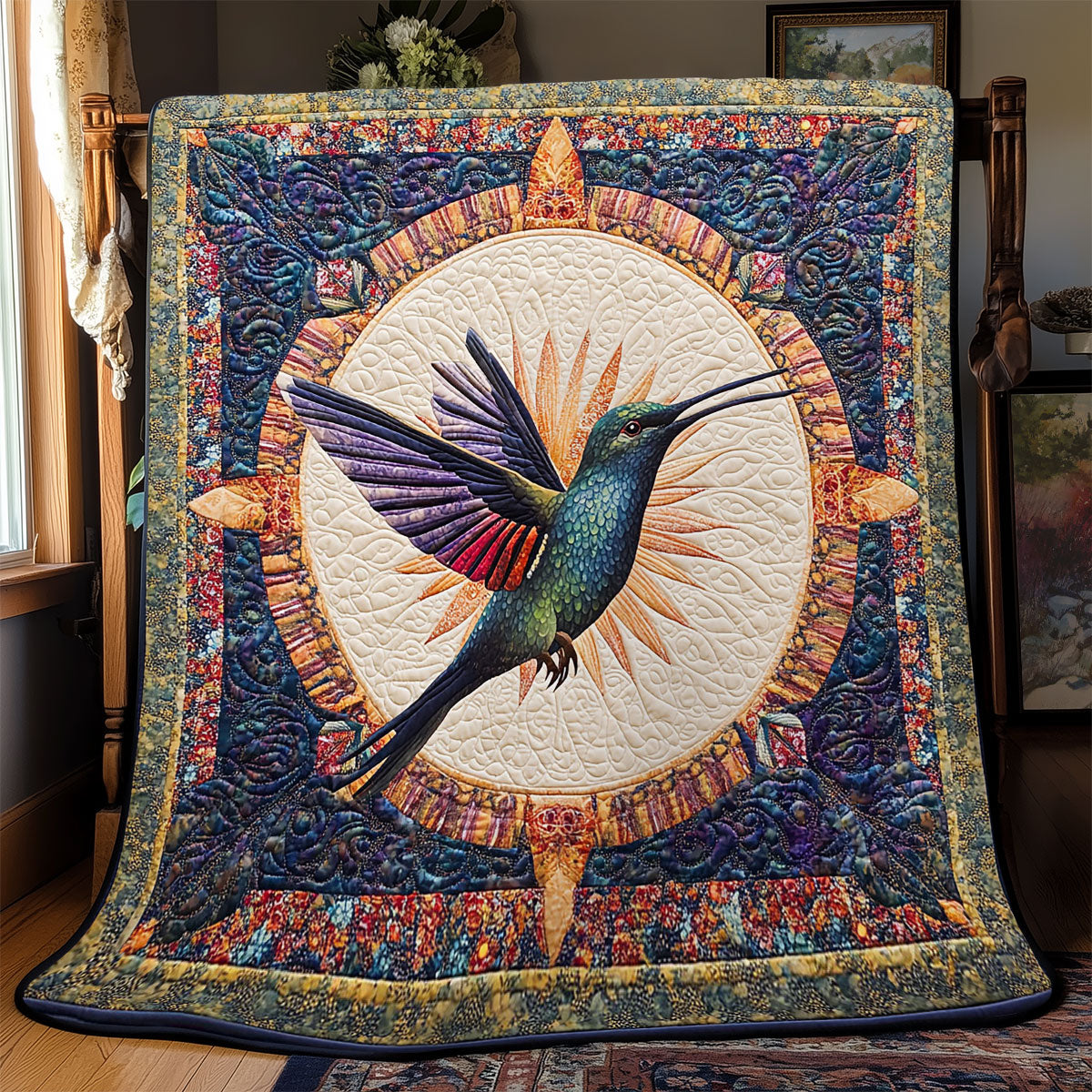 Mandala Hummingbird WJ1001017CL Quilt