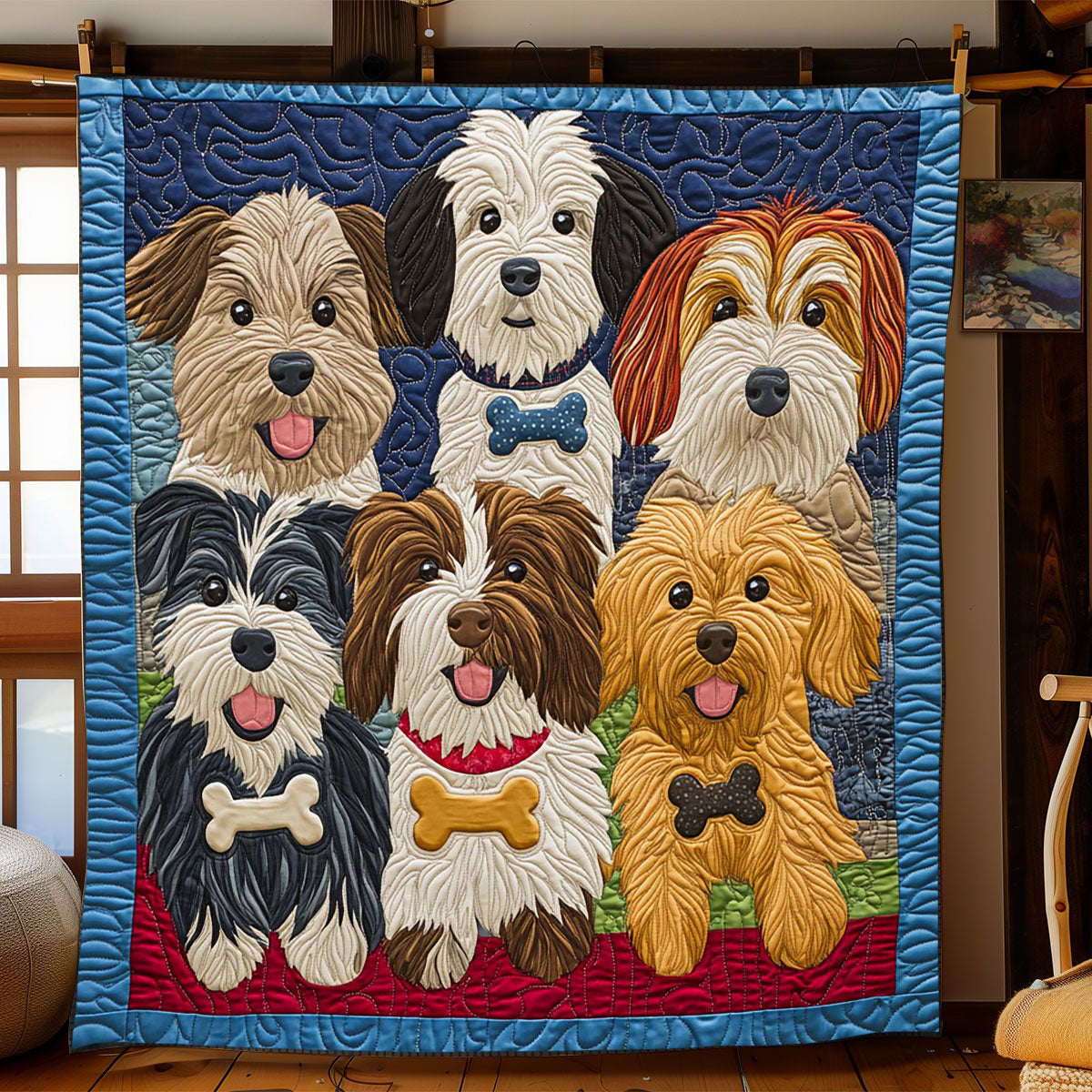 Bone Puppy Squad WJ2102005CL Quilt