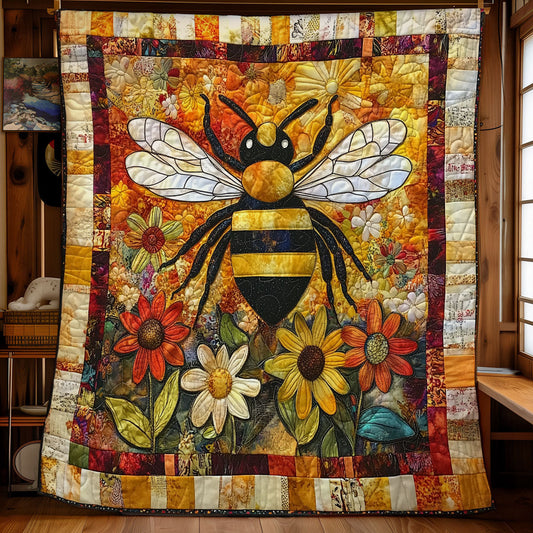 Floral Bee WX0301034CL Quilt