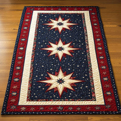 Patriotic Star WJ1103049CL Quilted Table Runner