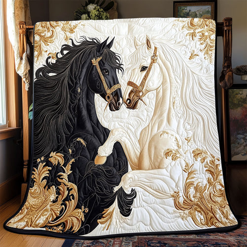 Black And White Horse WX0502009CL Quilt