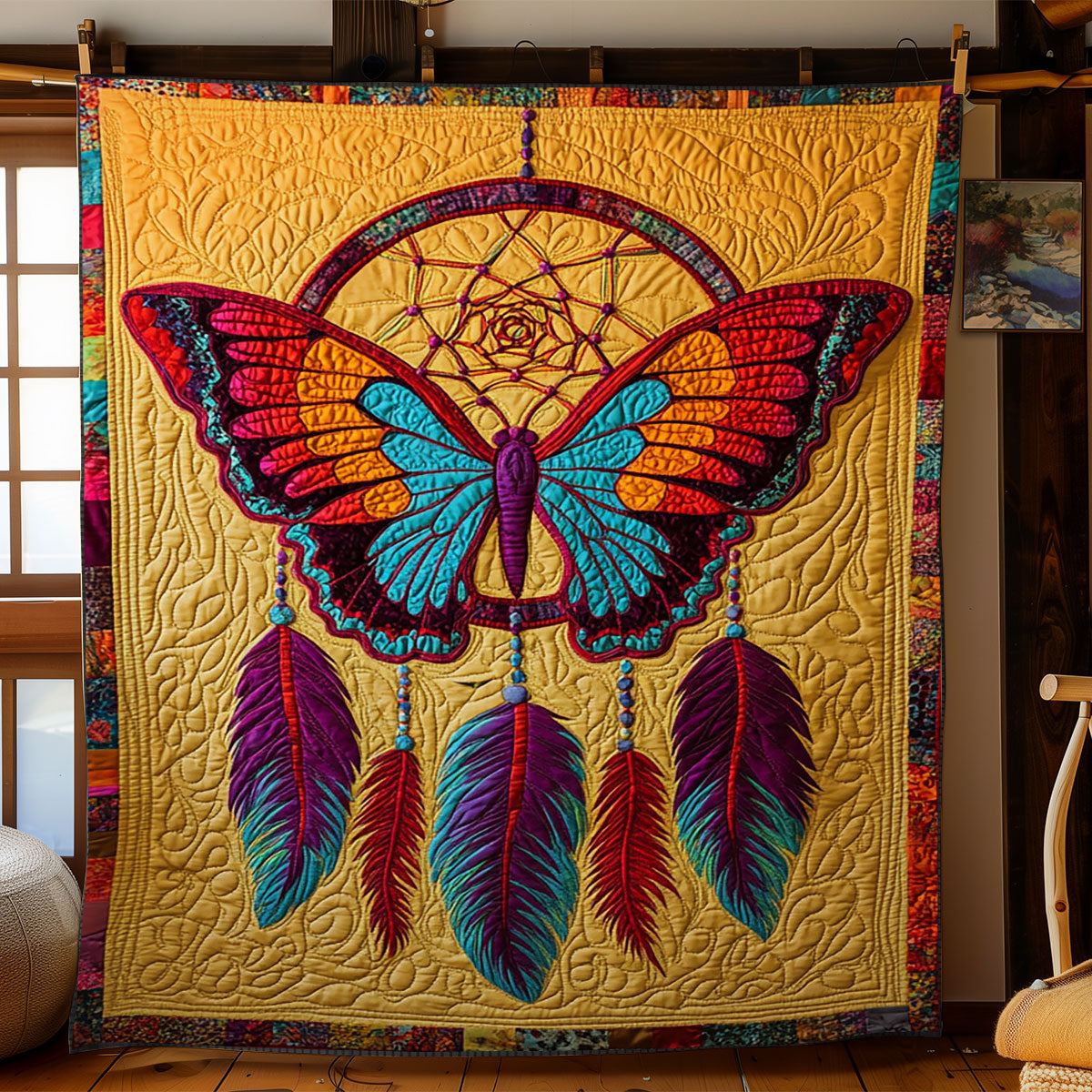 Native Dreamcatcher Butterfly WJ2101020CL Quilt