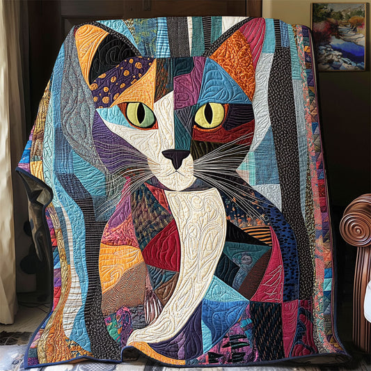 Cat Patchwork WX1702097CL Quilt