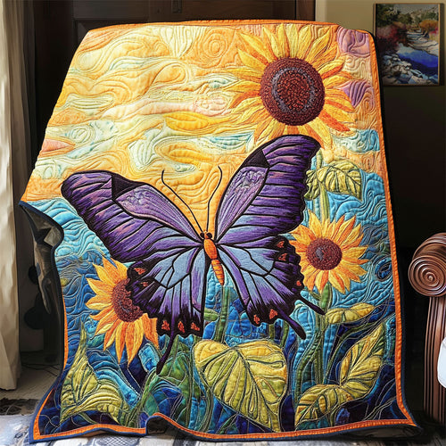 Butterfly Sunflower WX2001022CL Quilt