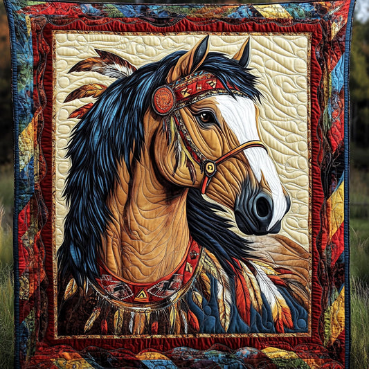 Horse Native American WX2001056CL Quilt