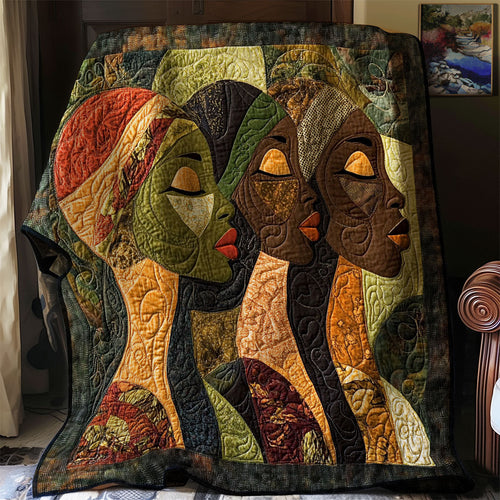 African Woman Abstract WJ1001003CL Quilt