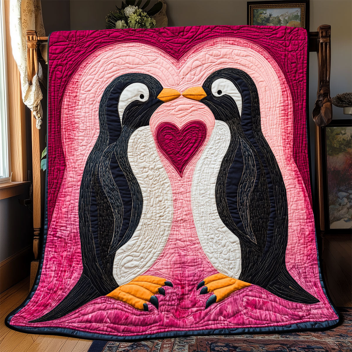 Penguins Valentine WX1601072CL Quilt