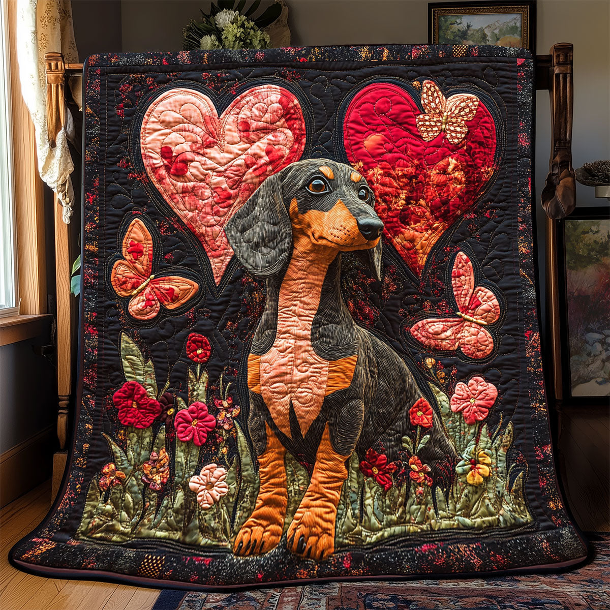 Dachshund Love WX0803023CL Quilt