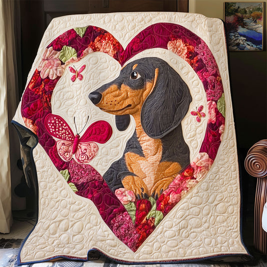 Dachshund Sweetheart WX0803024CL Quilt