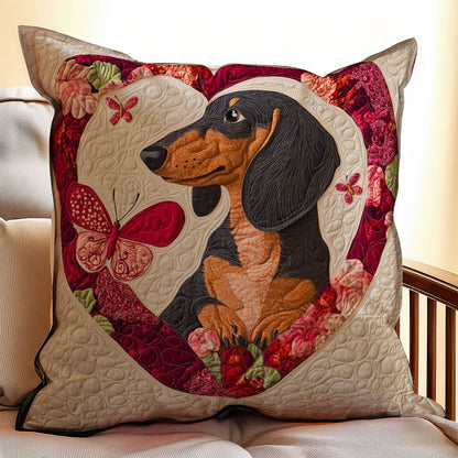 Dachshund Sweetheart WX0803105CL Quilt Pillow Case