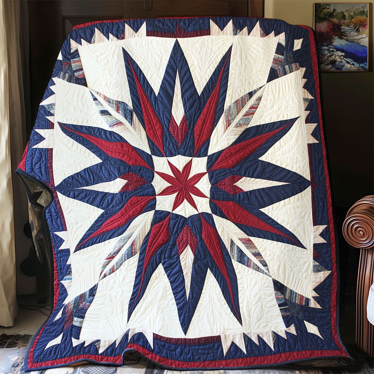 Star Pattern WX2402095CL Quilt