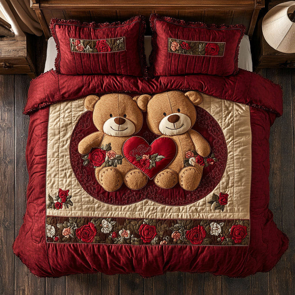 Teddy Bear Valentine WX0601083CL Duvet Cover Set