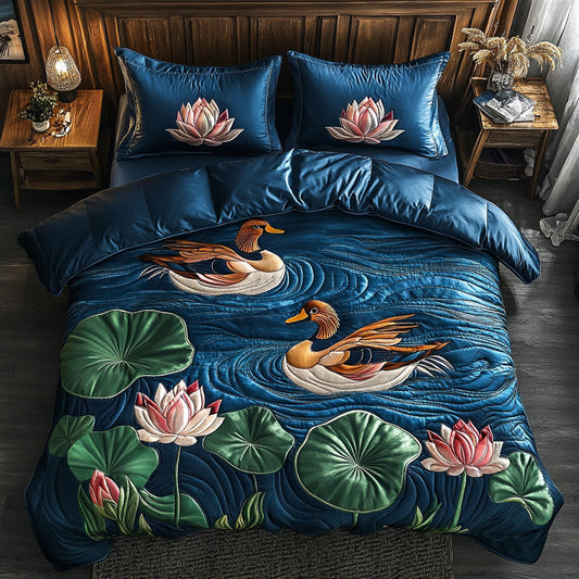 Lotus Mandarin Duck WJ2102029CL Duvet Cover Set