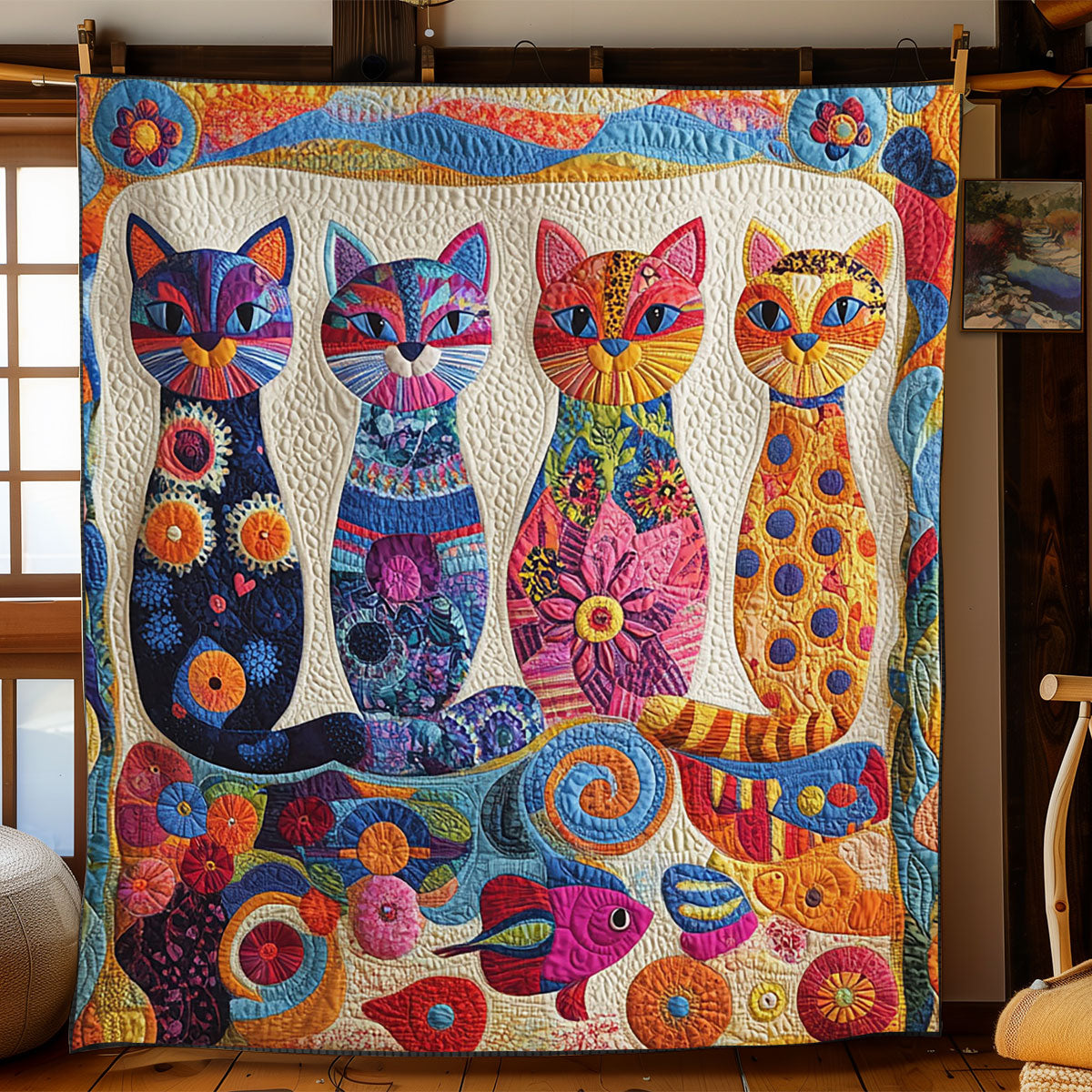 Meow Mosaic WJ0601007CL Quilt