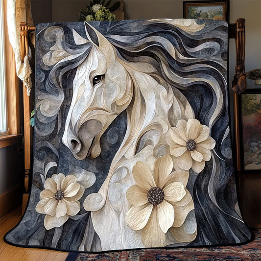 Horse Floral WX2001049CL Quilt