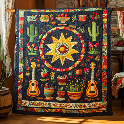 Mexican Fiesta Del Sol WJ2002015CL Quilt