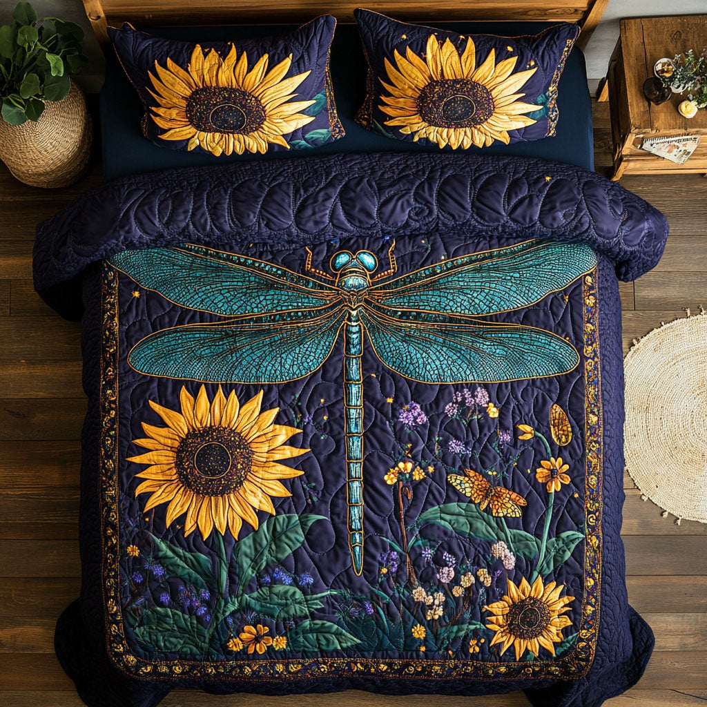 Dragonfly Sunflower WX0303015CL Duvet Cover Set