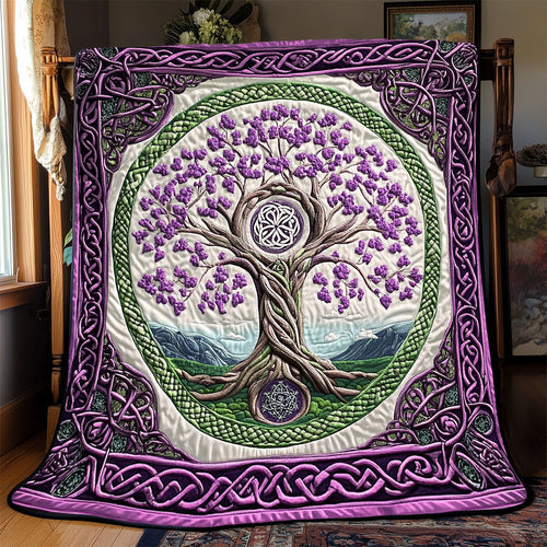 Purple Tree Of Life WX1802044CL Quilt