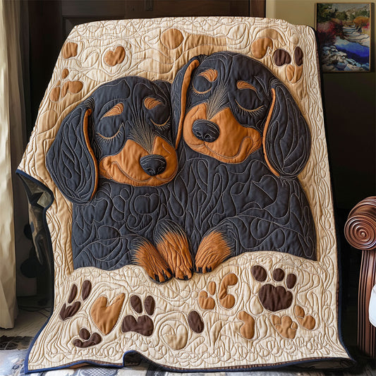 Lovely Dachshund WX1802011CL Quilt