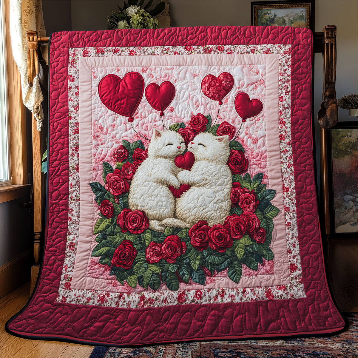 Couple Cat Valentine WX0302006CL Quilt