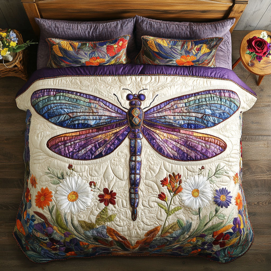 Dragonfly Flower WX2702025CL Duvet Cover Set