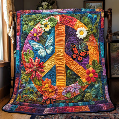 Peace Sign Flower WX2402087CL Quilt