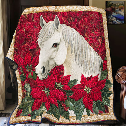 Horse Poinsettia WX2301015CL Quilt