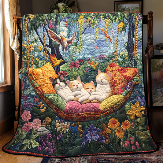 Cat In Garden WX0302001CL Quilt