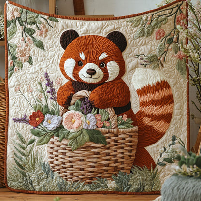 Flower Red Panda WJ1702013CL Quilt