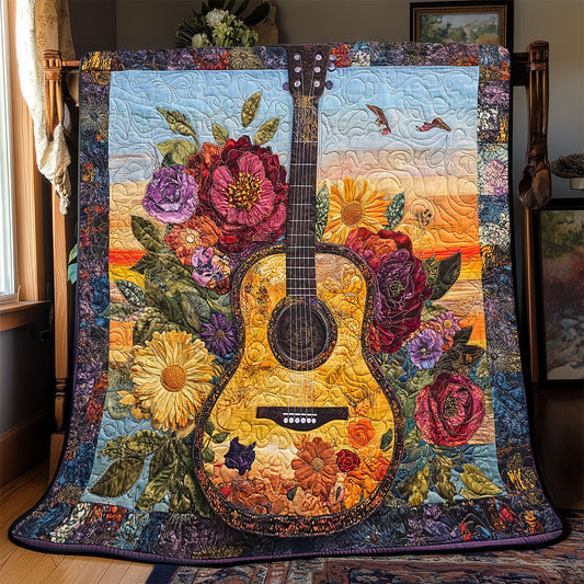 Guitar Flower WX0801020CL Quilt