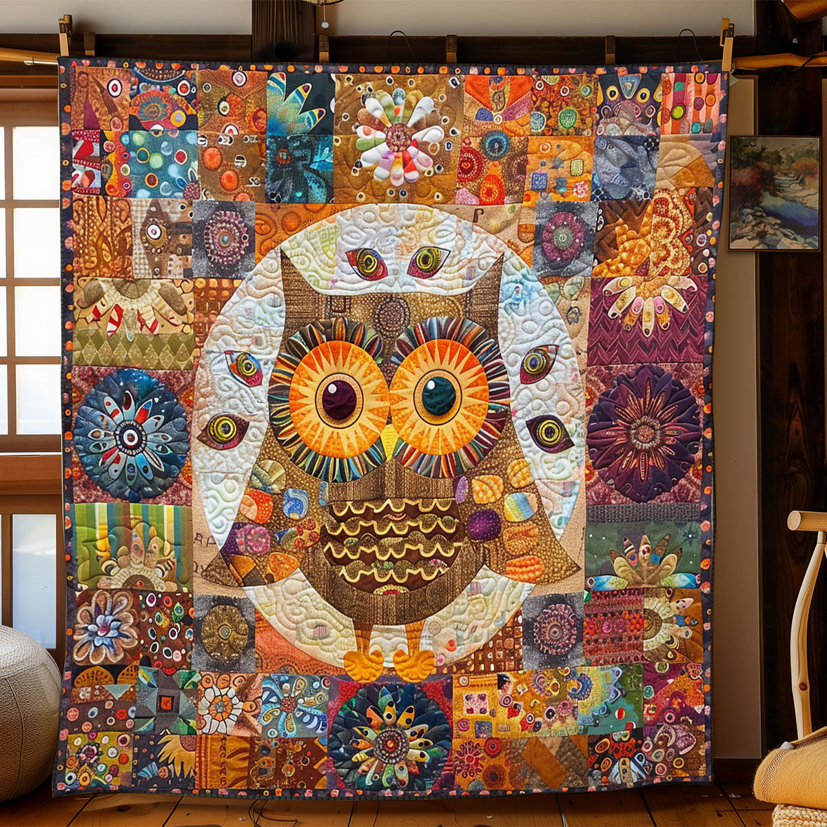 Radiant Owl Tapestry WJ0201024CL Quilt