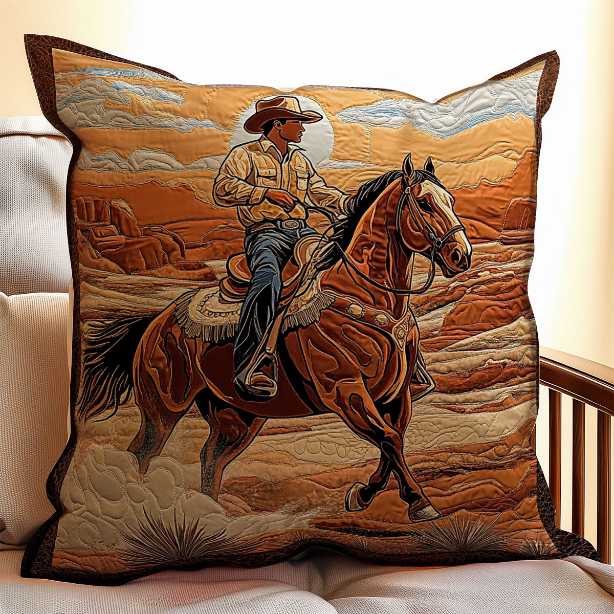 Cowboy WX2401071CL Quilt Pillow Case