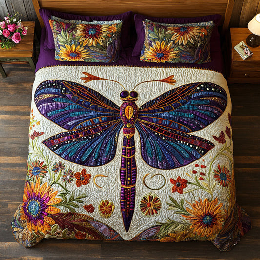 Dragonfly Flower WX2702024CL Duvet Cover Set