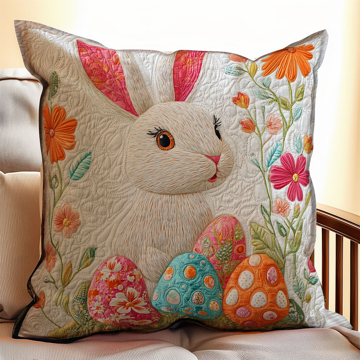 Easter Bunny Haven WX1003125CL Quilt Pillow Case