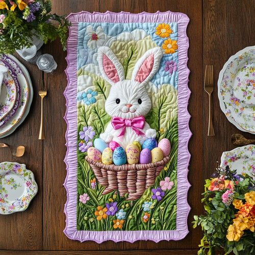 Easter Bunny WX0703057CL Quilted Table Runner