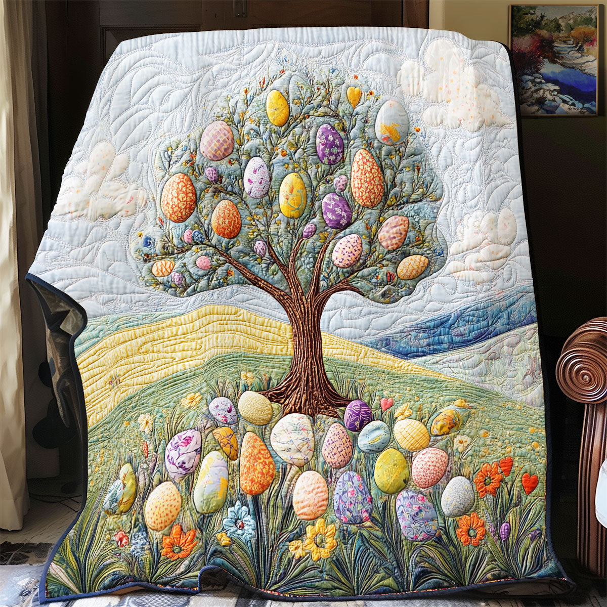 Easter Egg Tree WX0803027CL Quilt