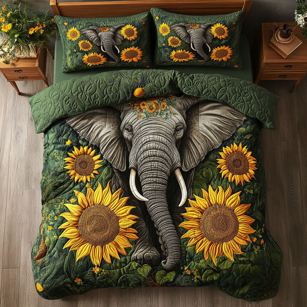 Elephant Sunflower WX2702031CL Duvet Cover Set