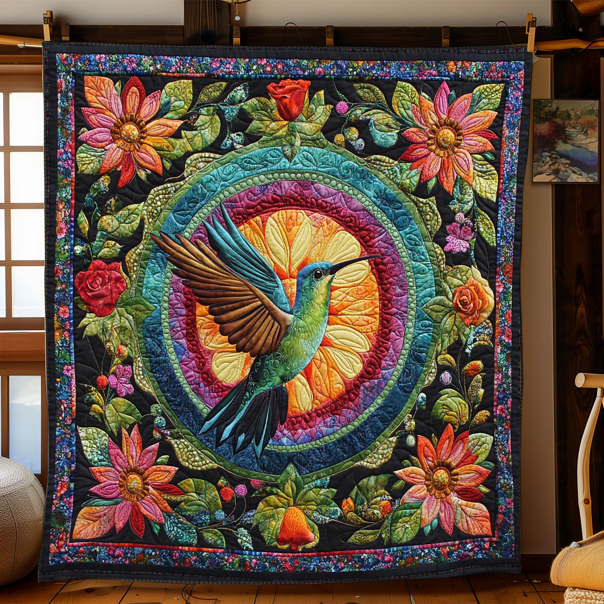 Blooming Hummingbird WJ0701004CL Quilt