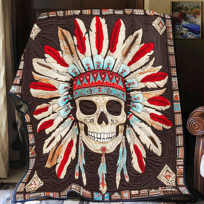 Native American Skull WX1802026CL Quilt