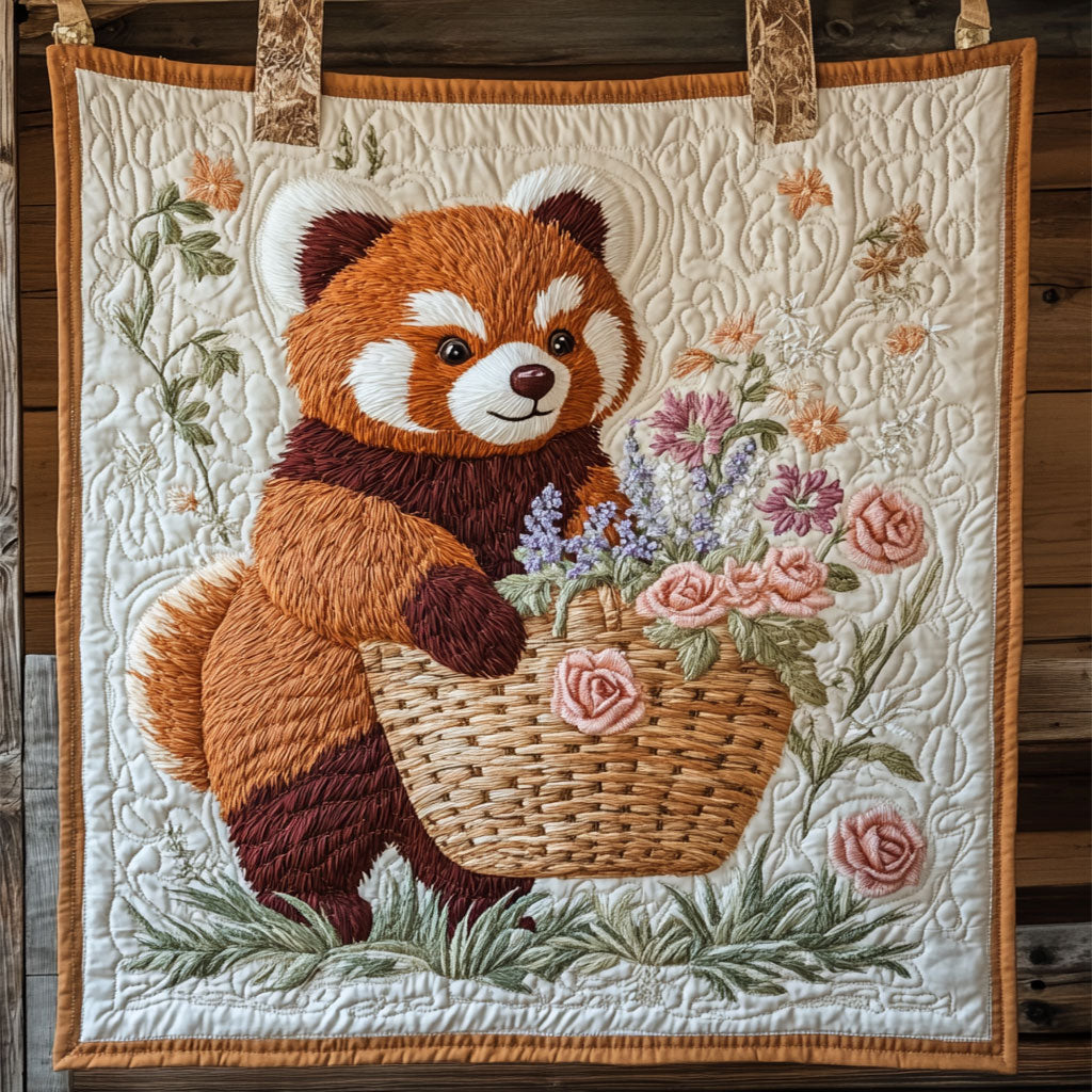 Flower Red Panda WJ1702012CL Quilt