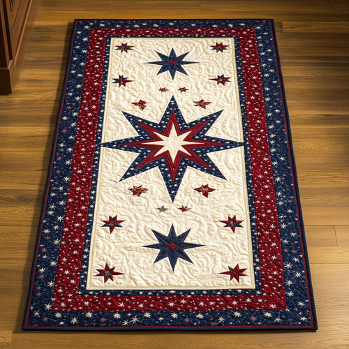 Patriotic Star WJ1003049CL Quilted Table Runner