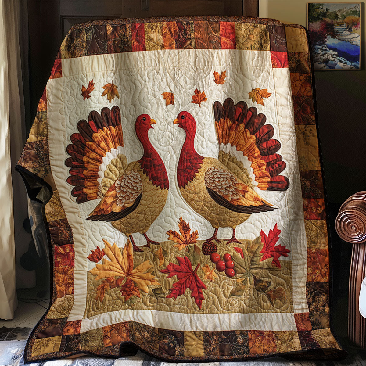 Rustic Turkey Charm WJ0401015CL Quilt