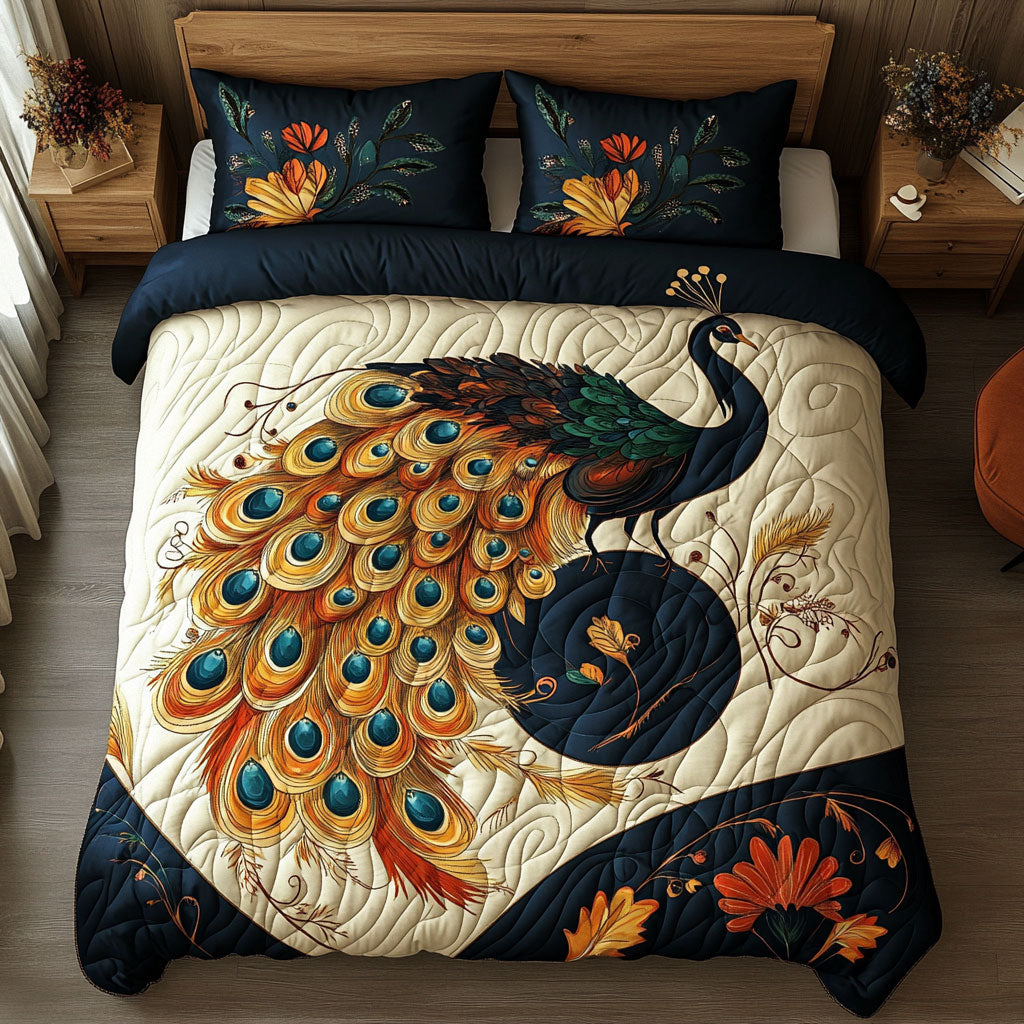 Elegant Peacock WX0403017CL Duvet Cover Set