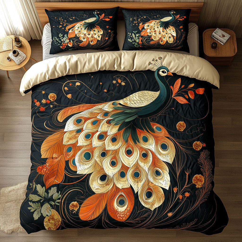 Elegant Peacock WX0403019CL Duvet Cover Set