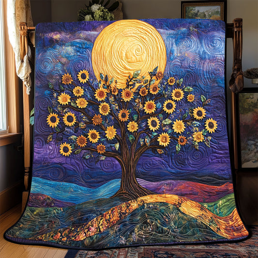 Elegant Sunflower Tree WX1003036CL Quilt