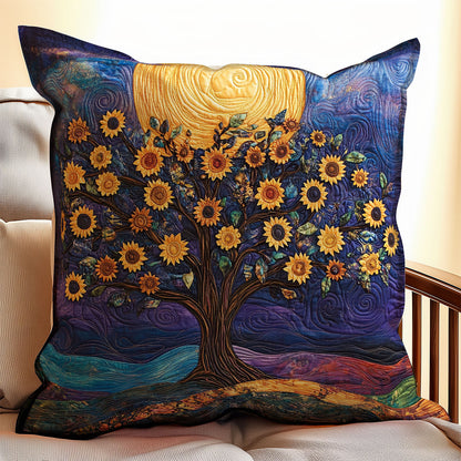 Elegant Sunflower Tree WX1003126CL Quilt Pillow Case