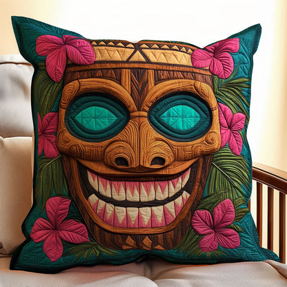 Elegant Tiki Mask WX1003127CL Quilt Pillow Case