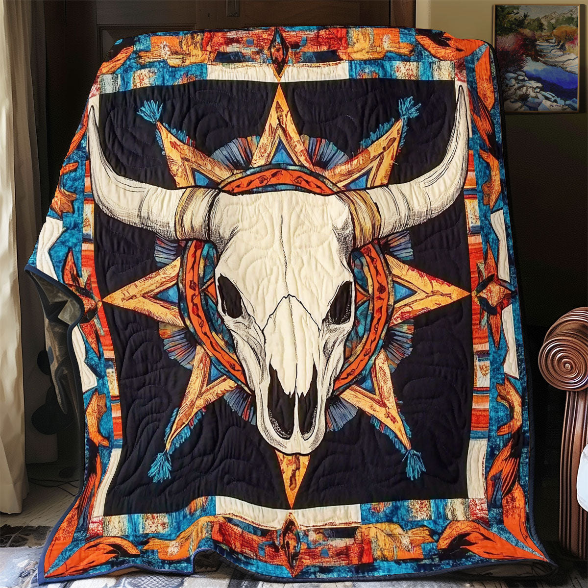 Skull Native American WX0302070CL Quilt