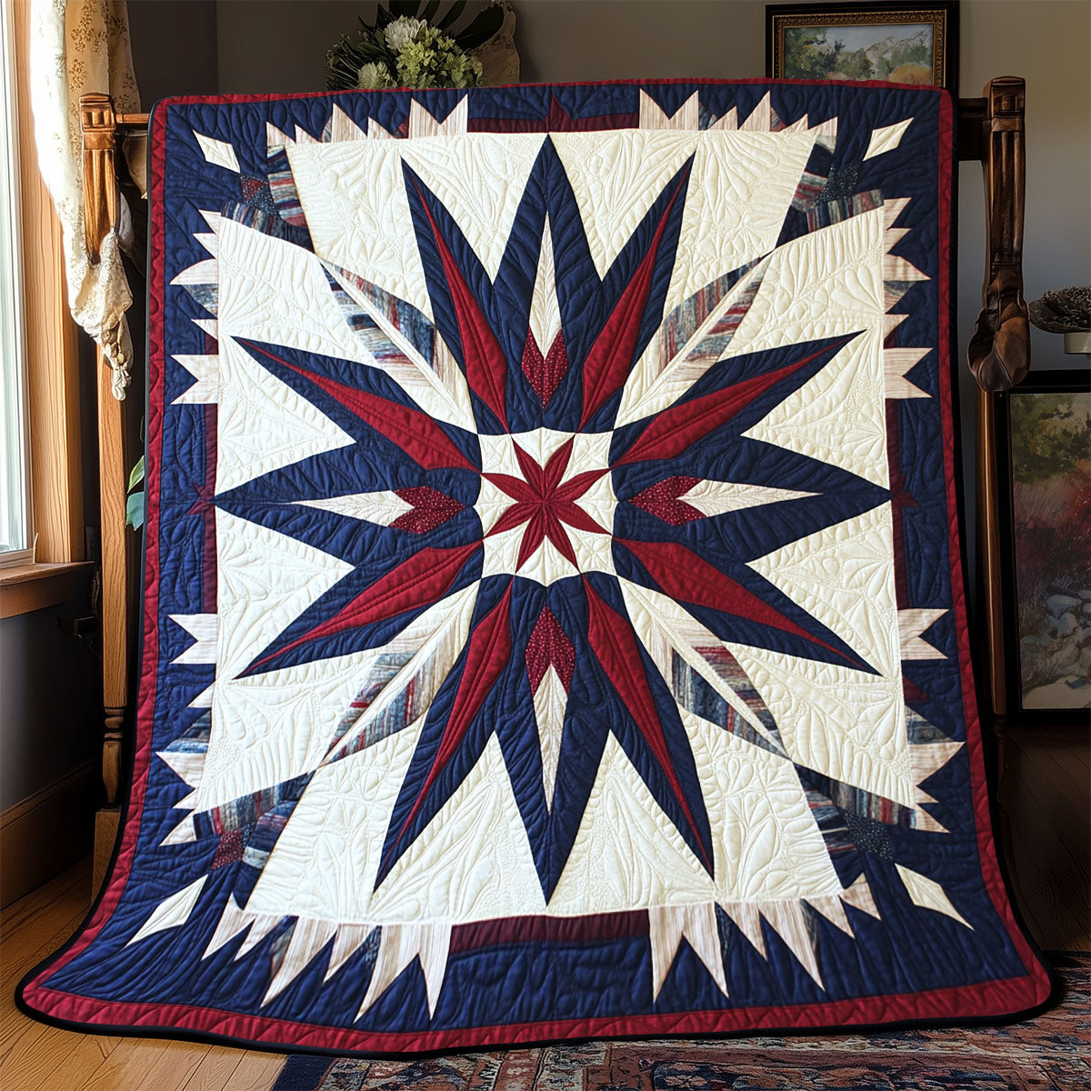 Star Pattern WX2402095CL Quilt