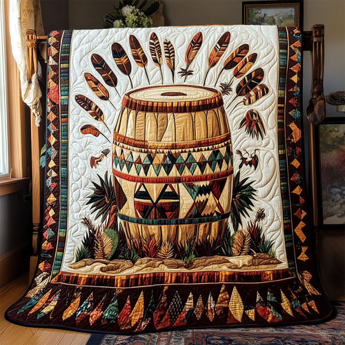 Native American Drum WX0602070CL Quilt